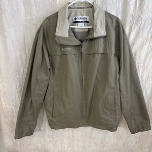 COLUMBIA Men’s Lightweight, Collared, Full  Zip, Lined Jacket Tan Size L
